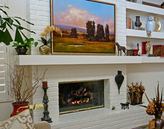 Painting over fireplace